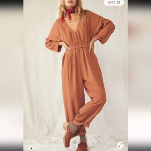 FREE PEOPLE Simply the Best One Piece Jumpsuit, Waffle Knit, Size XS